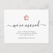 スクリプトモダン引っ越しましたバラ金ゴールドホーム移動 案内ポストカード (正面)