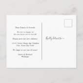 スクリプトモダン引っ越しました金ゴールドバードハウス移動 案内ポストカード (裏面)