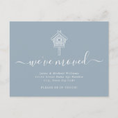 スクリプトモダン引っ越しましたBirdHouse移動 案内ポストカード (正面)