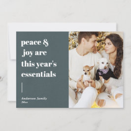 スクリプトモダン引用文平和と喜びの休日の写真 シーズンカード