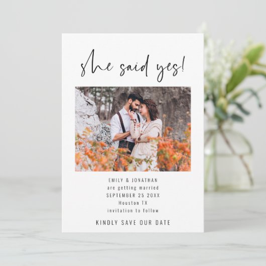 スクリプトモダン彼女はYes写真と言った セーブザデート (スタンド正面)