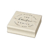 スクリプトモダン循環ファミリ名差出人住所 ラバースタンプ (スタンプ)