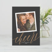 スクリプトモダン応援年末年始の休日のフォトカード シーズンカード (スタンド正面)