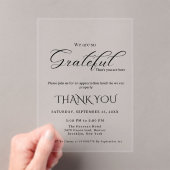 スクリプトモダン感謝パーティー，感謝パーティー アクリル招待状 (インサイチュ (ポータブル))