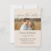 スクリプトモダン日付の保存のエレガント招待状 (正面)