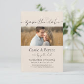 スクリプトモダン日付の保存のエレガント招待状 (スタンド正面)