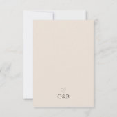 スクリプトモダン日付の保存のエレガント招待状 (裏面)