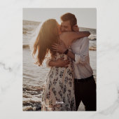 スクリプトモダン日付フォイルの保存招待状 箔招待状 (裏面)