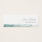 スクリプトモダン水色スタッドイヤリング表示カード (正面)