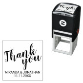 スクリプトモダン結婚式の引き出物ありがとう セルフインキングスタンプ (インサイチュ)