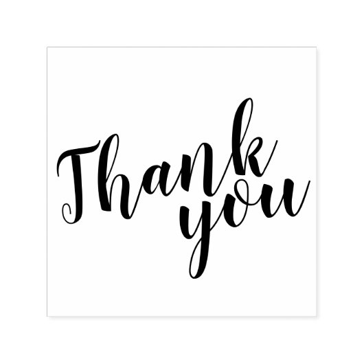 スクリプトモダン結婚式の引き出物ありがとう セルフインキングスタンプ (デザイン)