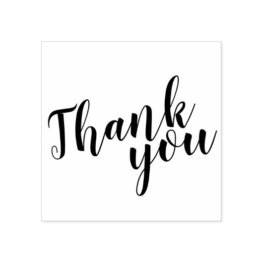 スクリプトモダン結婚式の引き出物ありがとう ラバースタンプ (インプリント)