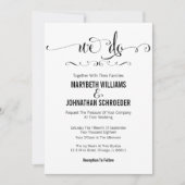 スクリプトモダン結婚式招待状カードを使用 招待状 (正面)