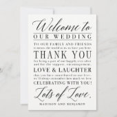 スクリプトモダン編集可能な色へようこそ サンキューカード (正面)