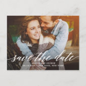 スクリプトモダン編集可能カラー日付の保存 ポストカード (正面)