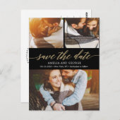 スクリプトモダン編集可能カラー日付の保存 ポストカード (正面/裏面)