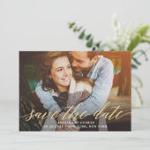 スクリプトモダン編集可能カラー日付カードの保存 サンキューカード (スタンド正面)