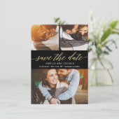 スクリプトモダン編集可能カラー日付カードの保存 サンキューカード (スタンド正面)