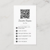 スクリプトモダン署名プロフェッショナル写真 名刺 (裏面)