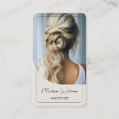 スクリプトモダン美容師サロン 名刺 (正面)