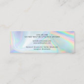 スクリプトモダン美容師美しいサロン所有者 スキニー名刺 (裏面)