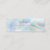 スクリプトモダン虹色サロンメイクアップ スキニー名刺 (裏面)