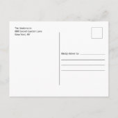 スクリプトモダン誕生日ありがとうございました写真はがき ポストカード (裏面)