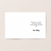 スクリプトモダン誕生日ありがとう 箔カード (内部)