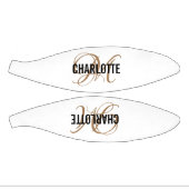 スクリプトモダン金ゴールドモノグラム名バスケットボール ミニバスケットボール (パネル)