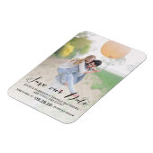 スクリプトモダン |カスタム写真救Our Date マグネット (左側)