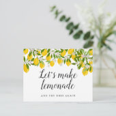 スクリプトモダン・ブライダルシャワーの日付変更表示 ポストカード (スタンド正面)