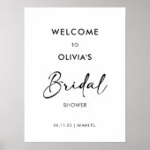 スクリプトモダン |ブライダルシャワーウェルカムサインポスター ポスター (正面)