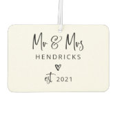 スクリプトモダン |ミセス結婚ズの設立 カーエアーフレッシュナー (裏面)