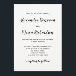 スクリプトモダン | ミニマリスト白黒結婚ズ 招待状<br><div class="desc">このシンプル結婚式招待状とスタイリッシュタイポグラフィは白い背景に黒いスクリプトを使用しモダンて、まだ声明を作成しているミニマルな外観を提供する。</div>