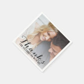 スクリプトモダン |写真カスタムの結婚件について スタンダードカクテルナプキン (角)