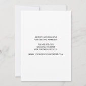 スクリプトモダン |写真カスタム日付カードの保存 招待状 (裏面)