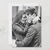 スクリプトモダン | 白黒フォトバック結婚ズ 招待状 (裏面)