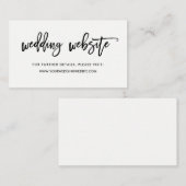 スクリプトモダン | 結婚のWebサイトの挿入 エンクロージャーカード (正面/裏面)
