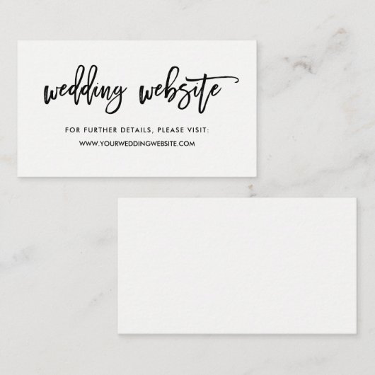 スクリプトモダン | 結婚のWebサイトの挿入 エンクロージャーカード (正面/裏面)