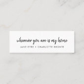 スクリプトモダン |結婚式の引き出物ミニブックマークカード スキニー名刺 (裏面)