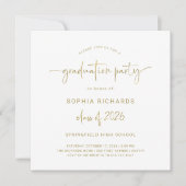 スクリプトモダン | 2025年度卒業パーティーのクラス 招待状 (正面)