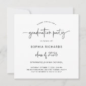 スクリプトモダン | 2025年度卒業パーティーのクラス 招待状 (正面)
