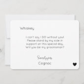 スクリプトモダンGroomsman提案招待状 (裏面)