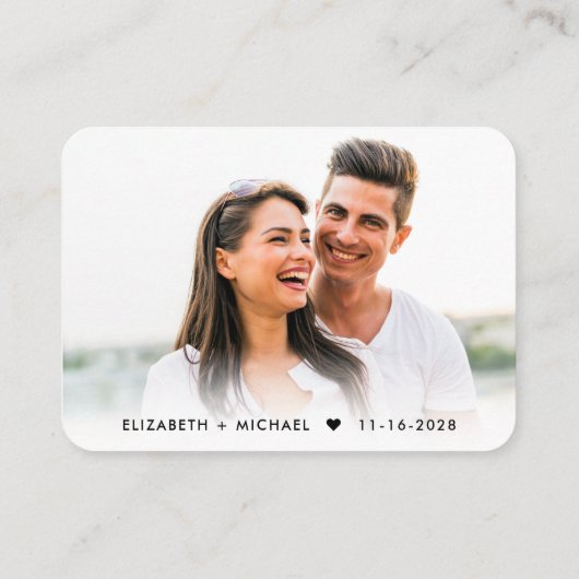 スクリプトモダンQRコードフォトウェディングRSVP エンクロージャーカード (裏面)