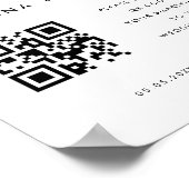 スクリプトモダンQRコード結婚式 プログラムウェルカムサイン ポスター (角)