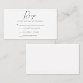 スクリプトモダンRSVPカード エンクロージャーカード (正面/裏面)