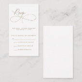 スクリプトモダンRSVPカード エンクロージャーカード (正面/裏面)
