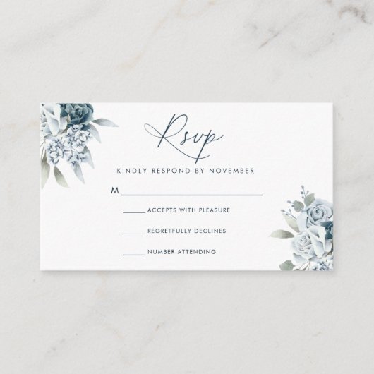 スクリプトモダンRSVPカード エンクロージャーカード (正面)