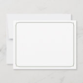 スクリプトモノグラムかわいらしファミリー文房具(緑) ノートカード (裏面)