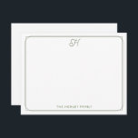 スクリプトモノグラムかわいらしファミリー文房具（緑） ノートカード<br><div class="desc">このデザインは縁ど上にスクリプトのモノグラムの宇宙と下に名前/文字を持つ薄い二重を特徴とする。クリックカスタマイズもしデザイン要素を調整したり、文字をさらに修正したい！このデザインのバリエーション、追加の色、調整製品は当社のショップzazzle.com/store/doodleluluで入手できる。お連絡もし客様のマッチングデザインを作成するには、この製品を特定の製品に適用する必要ユニークがあります！6月2日までにDoodleLuluを見てくれてどうもありがとうバグデザイン!</div>